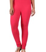 Women  Hot Pink Polycotton Churidar Legging  