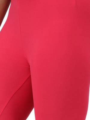 Women  Hot Pink Polycotton Churidar Legging   3