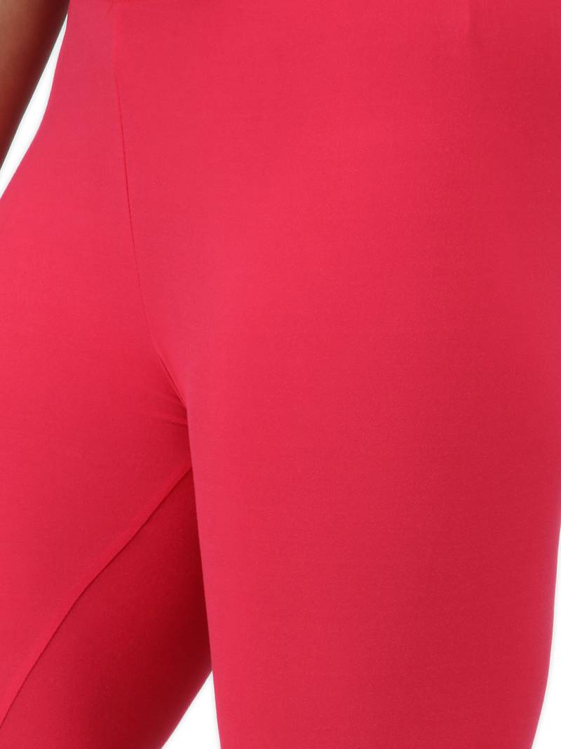 Women  Hot Pink Polycotton Churidar Legging  