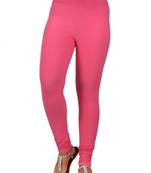 Women  Baby Pink Polycotton Churidar Legging  