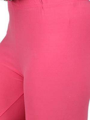 Women  Baby Pink Polycotton Churidar Legging   3