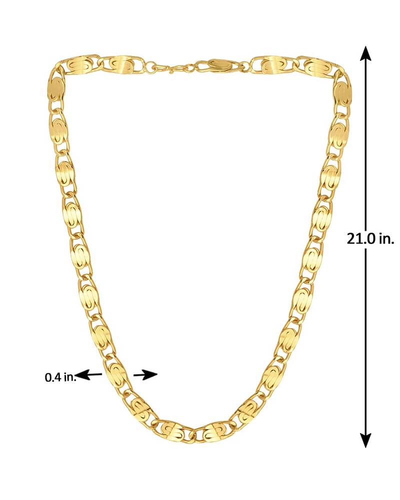 Linking Laureate Brass Chain In Gold Plating