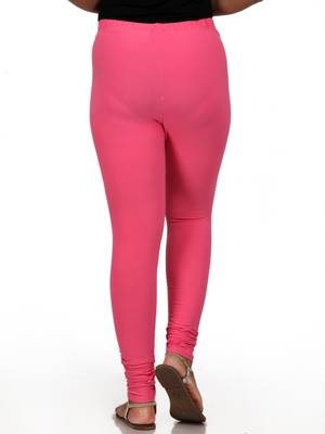 Women  Baby Pink Polycotton Churidar Legging   4