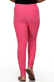 Women  Baby Pink Polycotton Churidar Legging  