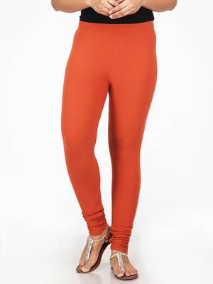 Women  Brown Polycotton Churidar Legging   1