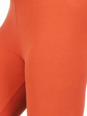 Women  Brown Polycotton Churidar Legging   3