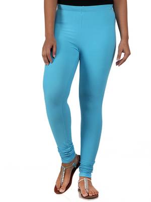 Women  Sky Blue Polycotton Churidar Legging   1