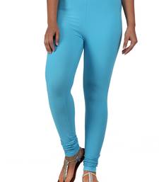Women  Sky Blue Polycotton Churidar Legging  