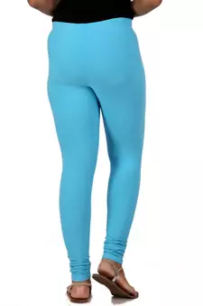 Women  Sky Blue Polycotton Churidar Legging  