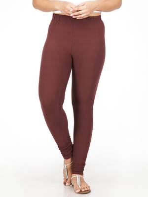 Women  Chocolate Polycotton Churidar Legging   1