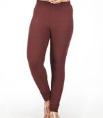 Women  Chocolate Polycotton Churidar Legging  