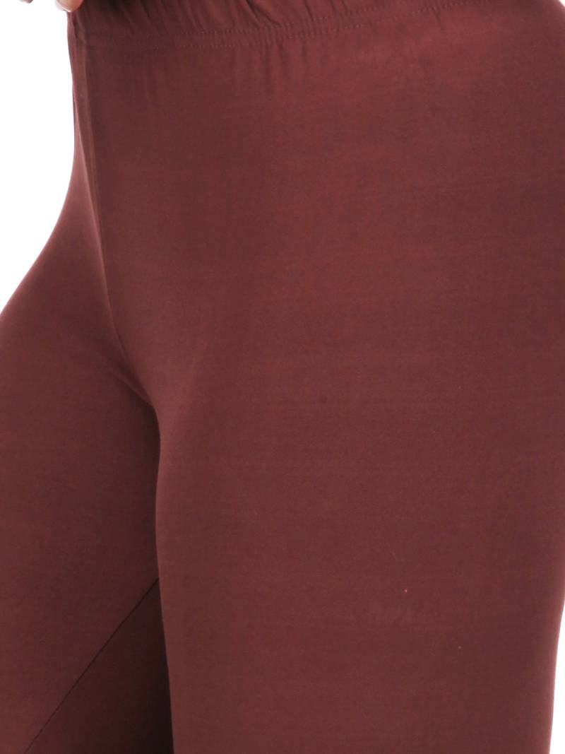 Women  Chocolate Polycotton Churidar Legging  