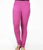 Women  Purple Polycotton Churidar Legging  