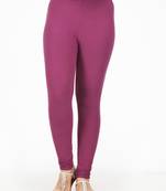 Women  Deep Violet Polycotton Churidar Legging  
