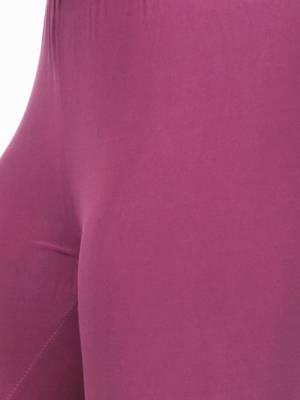 Women  Deep Violet Polycotton Churidar Legging   3