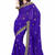 Purple embroidered Faux Georgette saree with blouse