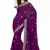 Wine embroidered Faux Georgette saree with blouse