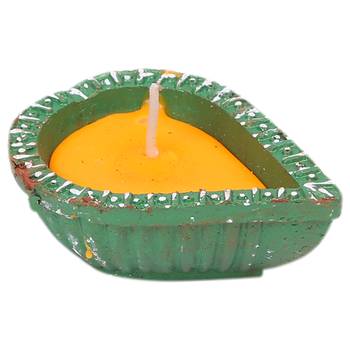 Traditional Painted Terracotta Diyas- Set Of 4 4