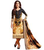 Black printed crepe salwar