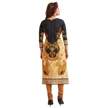 Black printed crepe salwar 2