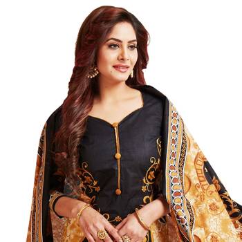 Black printed crepe salwar 4