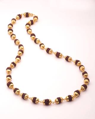 Religious Faux Rudraksha Studded Chain 1