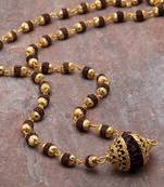 Gold Plated Rudraksha Studded Chain