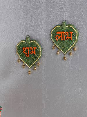 Leaf Design With Bells Terracota Wall Hanging For The Festival 1