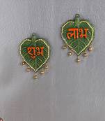 Leaf Design With Bells Terracota Wall Hanging For The Festival