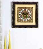 Parrot Motif Marble Wall Clock