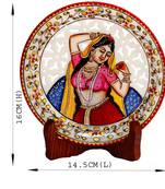 Pure Marble Handpainted Jaali Pattern Decorative Plate