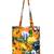 Eco-Friendly Orange & Multicolour Floral Print Canvas Shoulder Bag