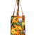 Eco-Friendly Orange & Multicolour Floral Print Canvas Shoulder Bag