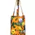 Eco-Friendly Orange & Multicolour Floral Print Canvas Shoulder Bag