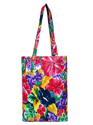 Eco-Friendly Multicolour Floral Print Canvas Shoulder Bag 1
