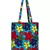 Eco-Friendly Blue & Multicolour Floral Print Canvas Shoulder Bag
