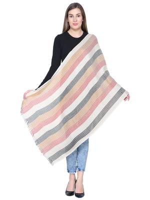 Multicolour Striped Viscose Rayon Stole 3