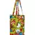 Eco-Friendly Green & Multicolour Floral Print Canvas Shoulder Bag