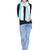 Blue & Multicolour Striped Viscose Rayon Stole
