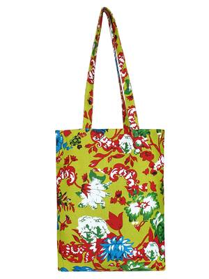 Eco-Friendly Green & Multicolour Floral Print Canvas Shoulder Bag 3