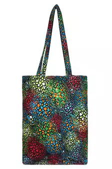 Eco-Friendly Multicolour Abstract Print Canvas Shoulder Bag