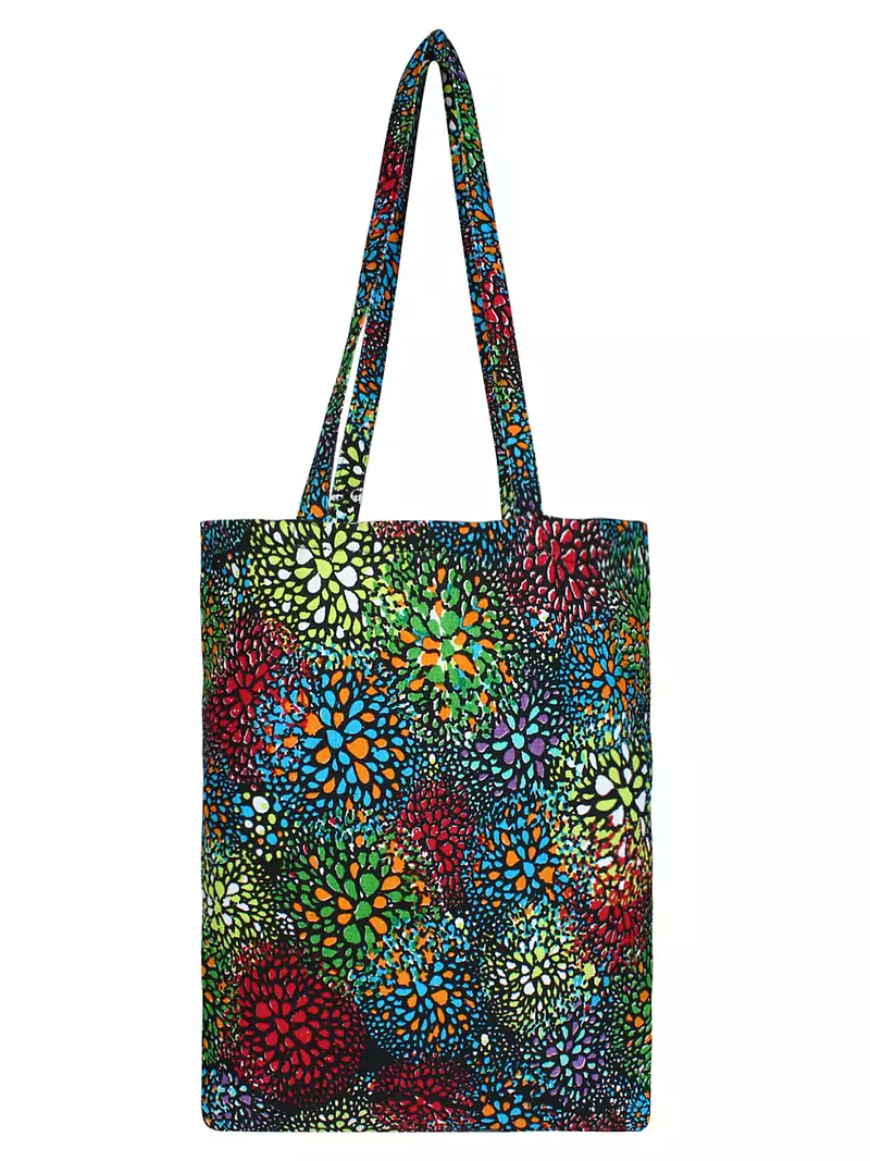 Eco-Friendly Multicolour Abstract Print Canvas Shoulder Bag