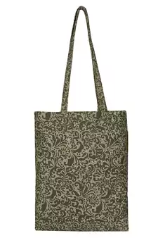 Eco-Friendly Green  Abstract Print Canvas Shoulder Bag