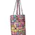 Eco-Friendly Multicolour Abstract Print Canvas Shoulder Bag