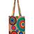Eco-Friendly Pink & Multicolour Cirlce Print Canvas Shoulder Bag