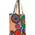 Eco-Friendly Pink & Multicolour Cirlce Print Canvas Shoulder Bag