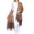 Dark Brown & Multicolour Woolen Heavy Embroidered Shawl