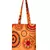 Eco-Friendly Orange & Multicolour Cricle Print Canvas Shoulder Bag