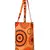Eco-Friendly Orange & Multicolour Cricle Print Canvas Shoulder Bag