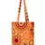 Eco-Friendly Orange & Multicolour Cricle Print Canvas Shoulder Bag